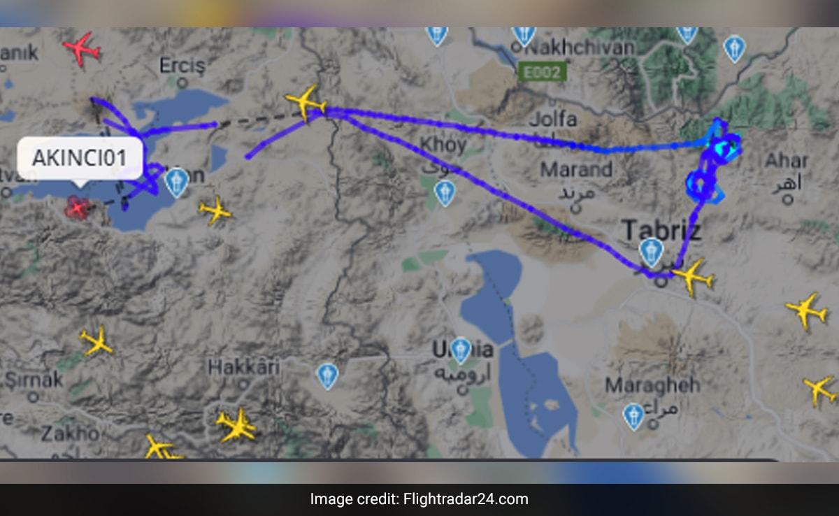 The Akinci drones fight path as per Flightradar24