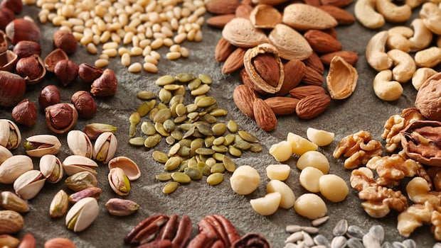 Include nuts and seeds in your diet to increase your fibre intake.