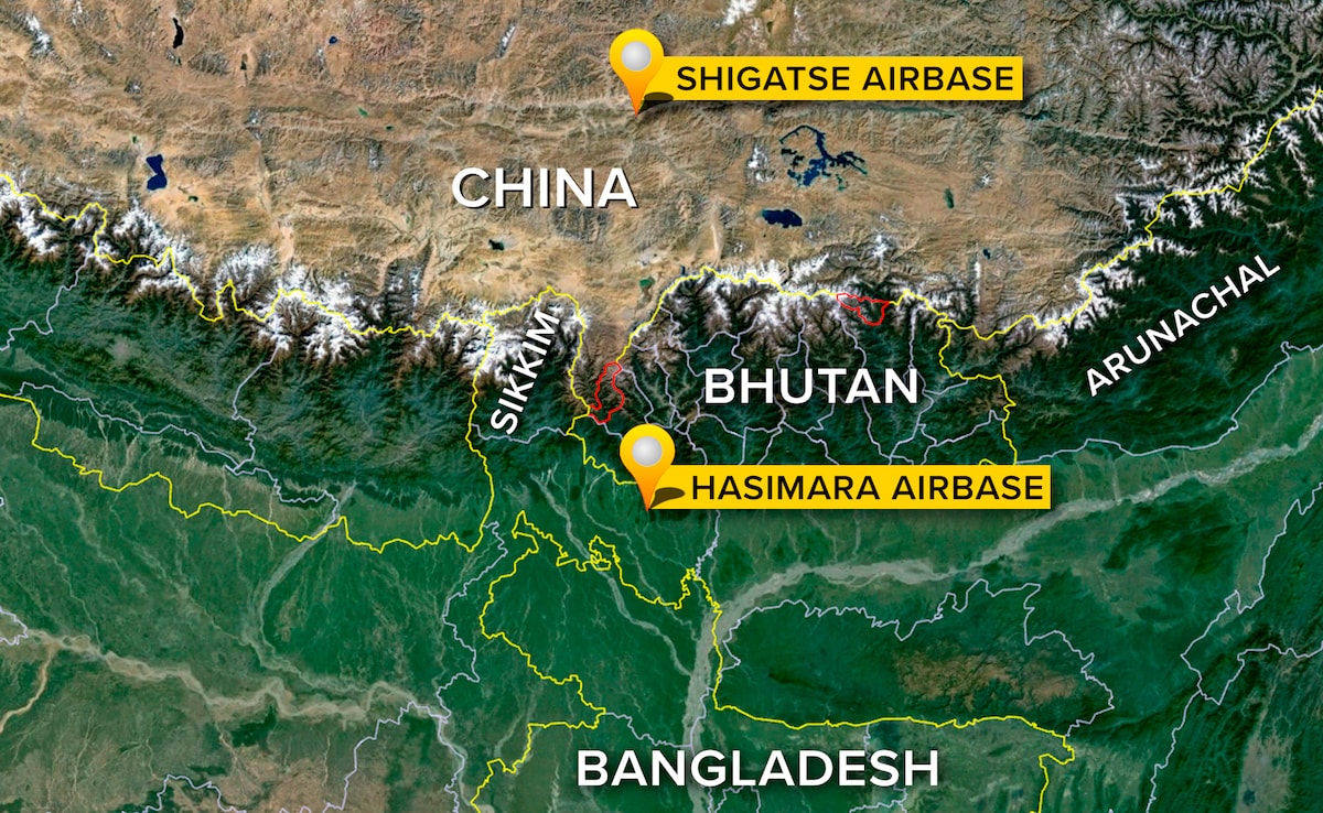 The Shigatse airbase lies less than 300 kilometres from Indias second Rafale airbase in Hasimara, Bengal