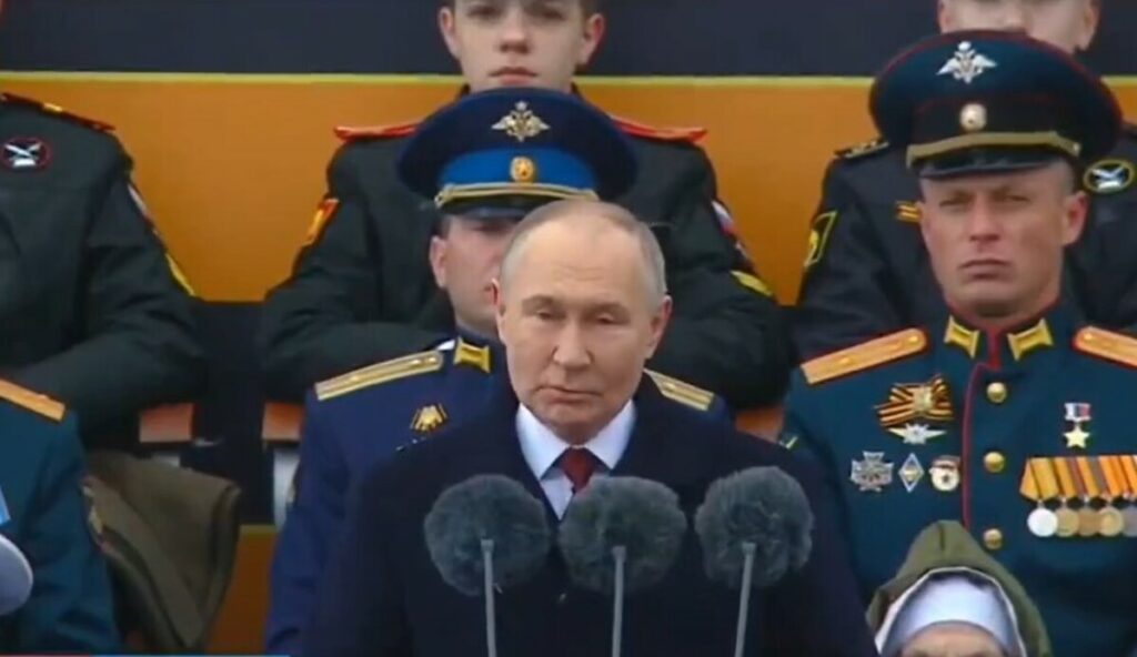 Putin says nuclear forces 'always' on alert in Victory Day speech