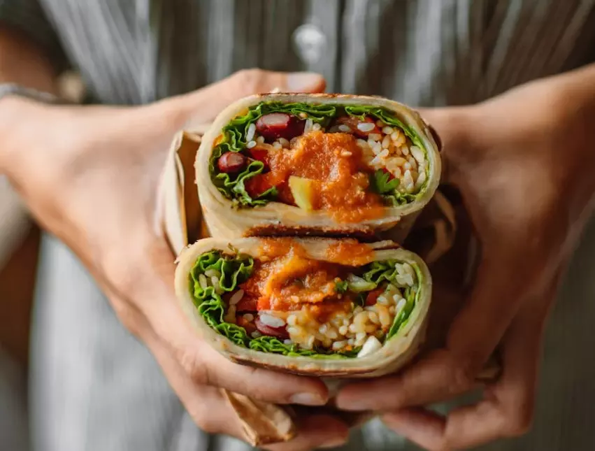 Grilled Vegetable Wraps  Grill an assortment of vegetables such as zucchini, bell peppers, and eggplant. Wrap them in whole-grain tortillas with hummus or tzatziki sauce. Sprinkle with feta cheese and fresh herbs like mint or cilantro. These wraps are satisfying and full of vibrant flavours.Source: Pexels