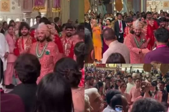 Anant - Radhika Wedding : புன்னகையுடன் அரங்கிற்கு வந்த மணமகன் அனந்த் அம்பானி - வரவேற்று மகிழ்ந்த நீடா அம்பானி!