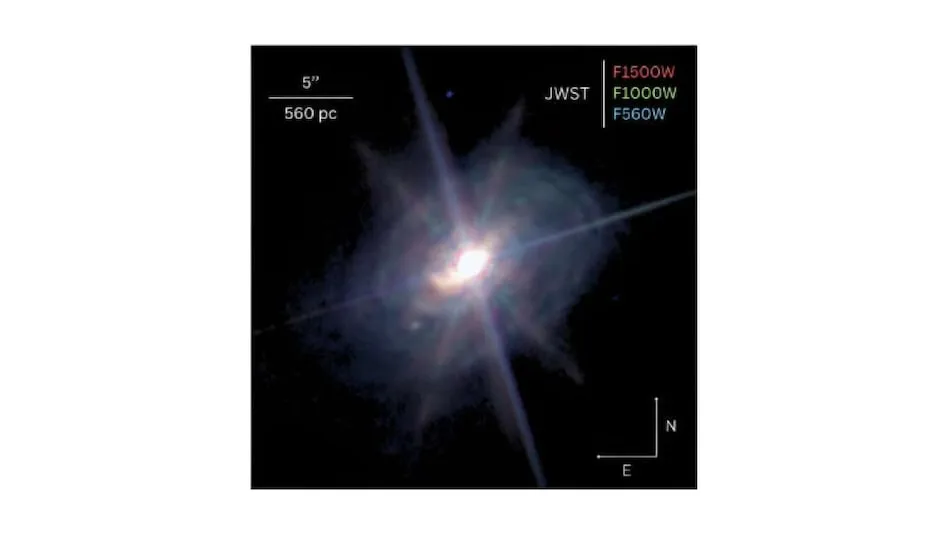 James Webb Space Telescope Uncovers Surprising Dust Formation Near Supermassive Black Hole