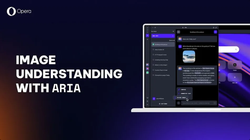 Opera Browser for Android Adds AI-Powered Image Understanding Feature to the Aria AI Assistant