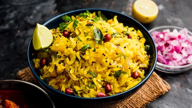 Adding sprouts like moth beans to poha makes it healthier and yummier