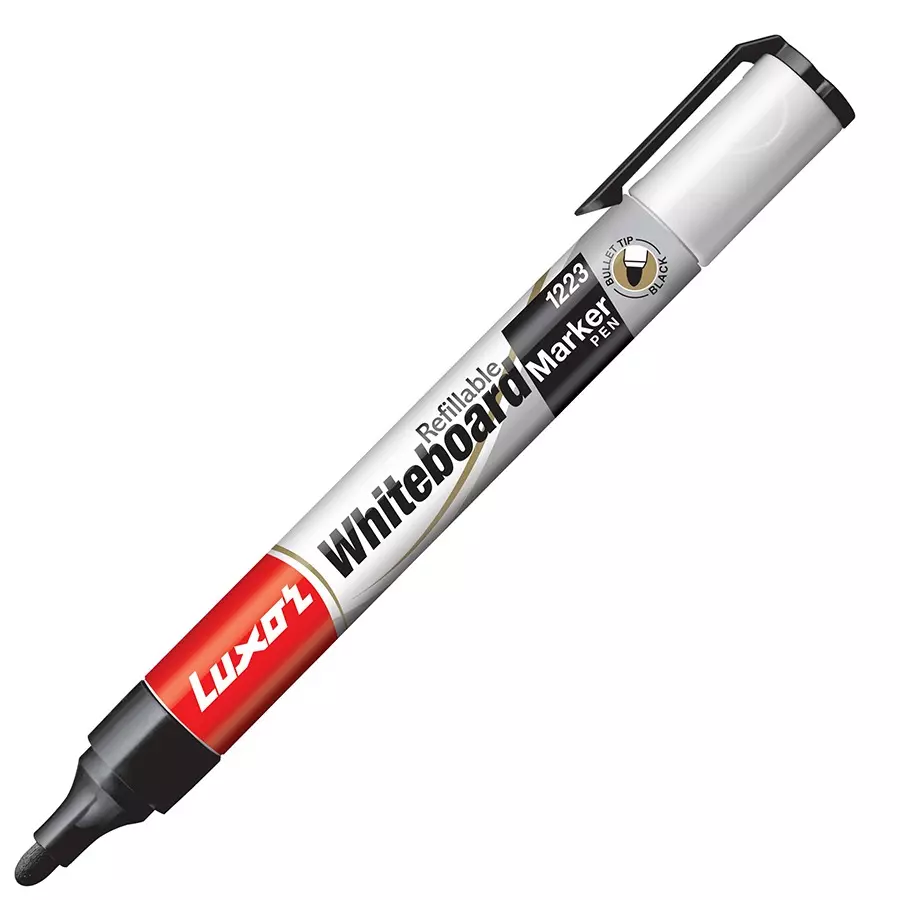 Luxor 1223 Whiteboard Marker Pens (Black)